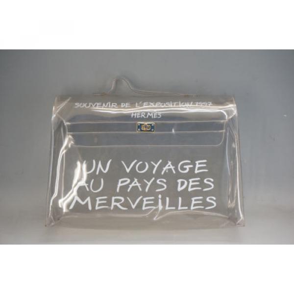 Authentic HERMES KELLY VINYL Beach Hand Bag SOUVENIR DE L&#039;EXPOSITION 1997 887f22 #1 image