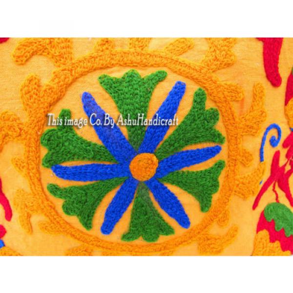 Indian Cotton Suzani Embroidery Handbag Woman Tote Shoulder Bag Beach Boho Bag N #3 image