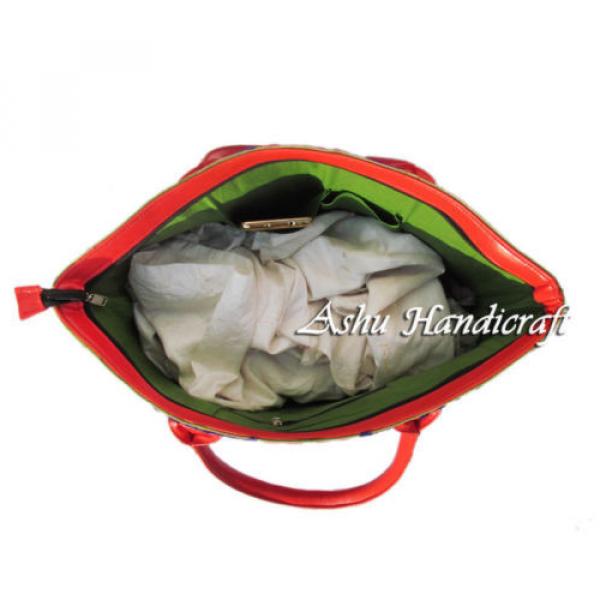 Indian Cotton Tote Suzani Embroidery Handbag Woman Shoulder Beach Boho Bag s37 #4 image
