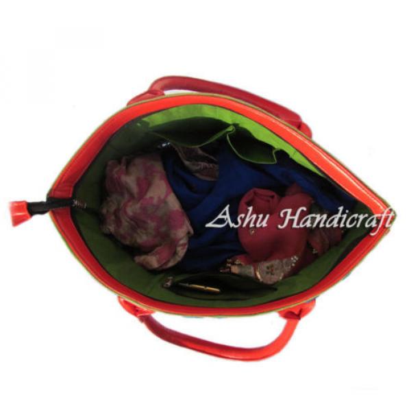 Indian Cotton Tote Suzani Embroidery Handbag Woman Shoulder &amp; Beach Boho Bag s38 #4 image