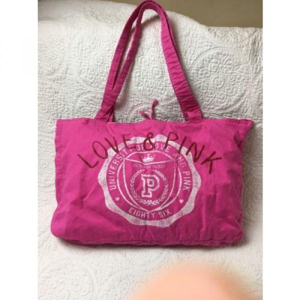Victoria&#039;s Secret LOVE PINK Tote Beach/Shopping /Canvas Shoulder Bag #4 image