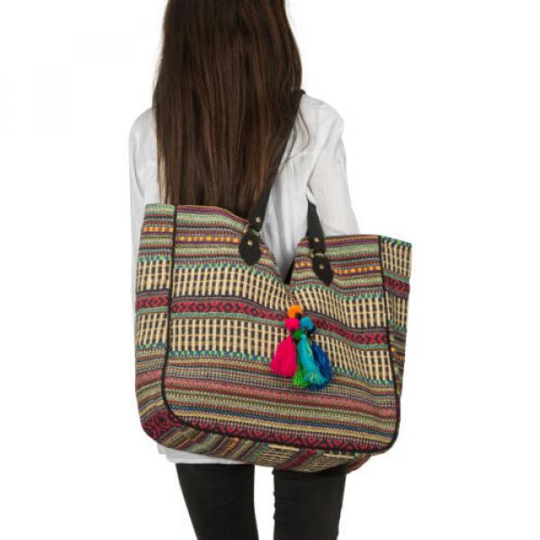 Beach Tote Fashion Shoulder Bag Handbag Everyday Canvas Casual Hippie Travel #1 image