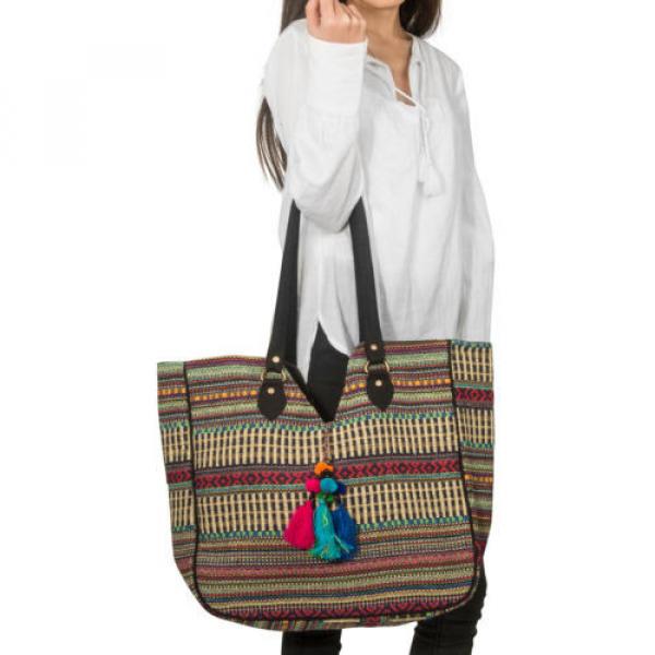 Beach Tote Fashion Shoulder Bag Handbag Everyday Canvas Casual Hippie Travel #2 image