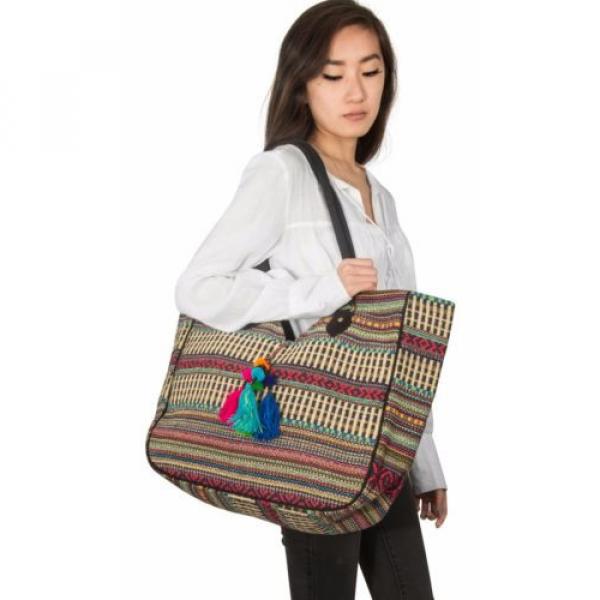 Beach Tote Fashion Shoulder Bag Handbag Everyday Canvas Casual Hippie Travel #3 image