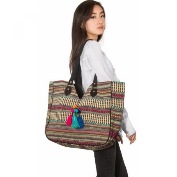 Beach Tote Fashion Shoulder Bag Handbag Everyday Canvas Casual Hippie Travel #4 image
