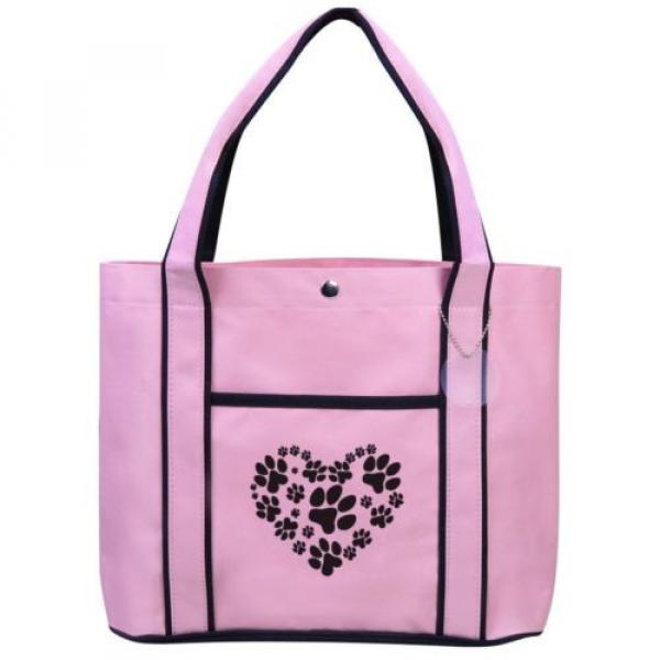 Heart Paw Prints   Fashion Tote Bag Shopping Beach Purse #1 image