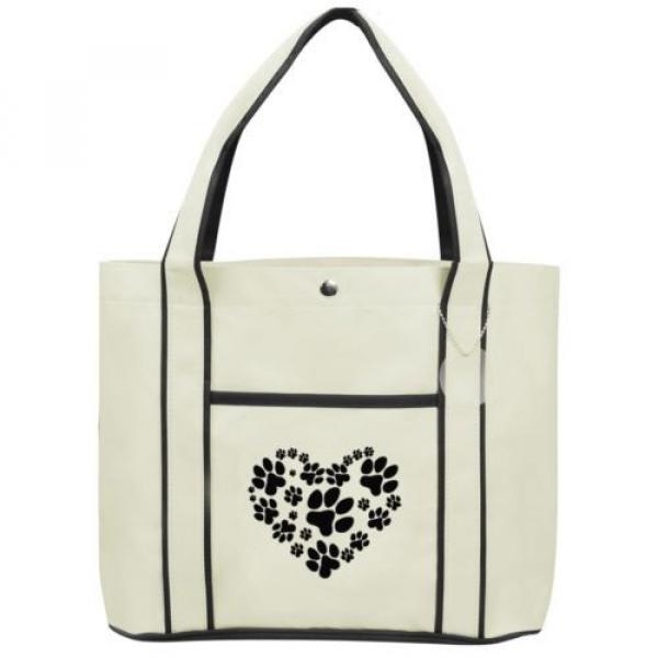 Heart Paw Prints   Fashion Tote Bag Shopping Beach Purse #3 image