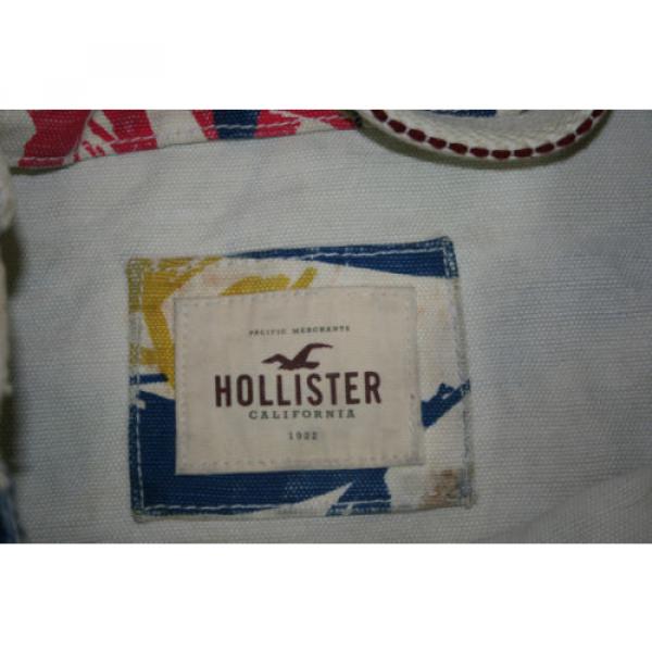 Womens HOLLISTER tropical Print Canvas TOTE BAG Carryall Casual Beach #3 image