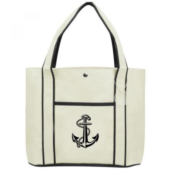 Anchor with Rope Fashion Tote Bag Shopping Beach Purse #3 image