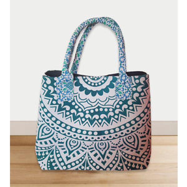 Mandala tote bag handmade Ethnic Boho shopping purse cotton gypsy beach bag #1 image