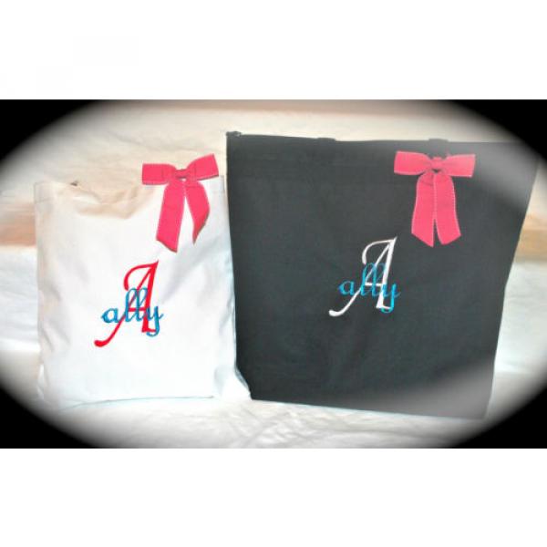 Monogrammed Personalized Tote Bag Beach Bridal Wedding Gifts Sold in 2 sizes #1 image