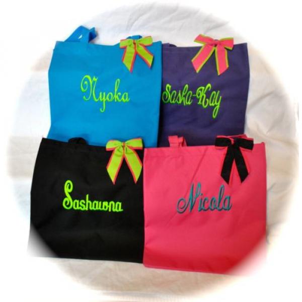 Monogrammed Personalized Tote Bag Beach Bridal Wedding Gifts Sold in 2 sizes #2 image