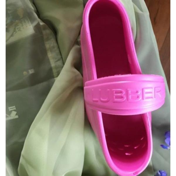 LUBBER Pink Tote Beach Bag Purse Crocs Shoes Footprint #3 image