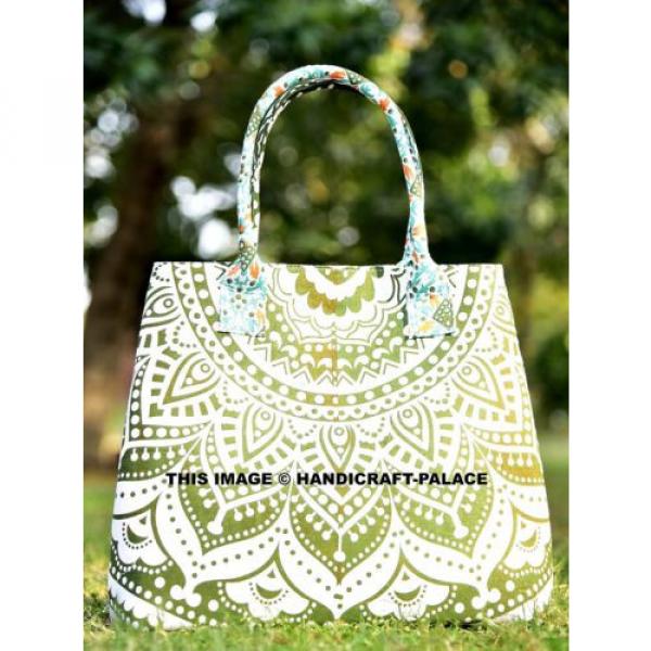 Indian Cotton Beach Bag Shopping Jhola Large Tote Messenger Handmade Mandala Art #1 image