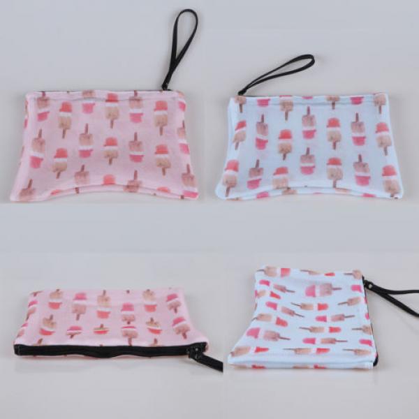 Korea Beach Clutch Pouch Bag Handbag Polyester Double Mesh Summer Ice Cream Bar #1 image