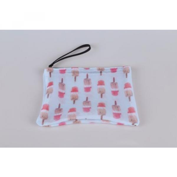 Korea Beach Clutch Pouch Bag Handbag Polyester Double Mesh Summer Ice Cream Bar #2 image