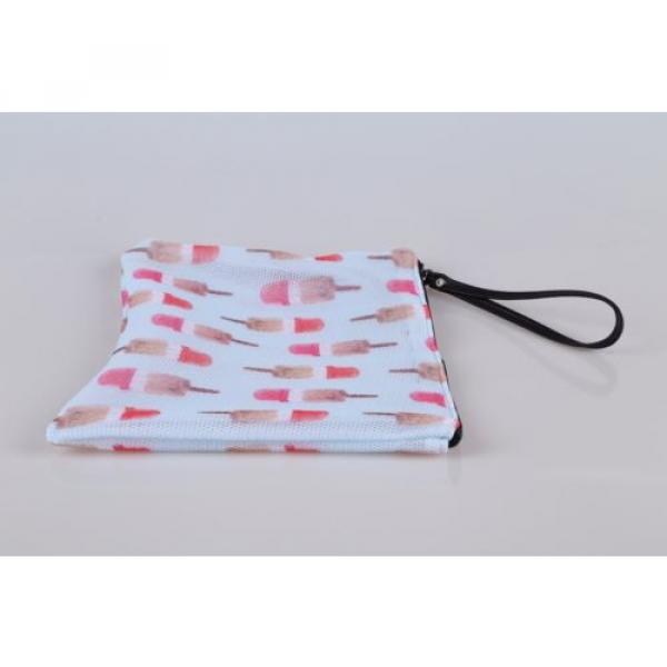 Korea Beach Clutch Pouch Bag Handbag Polyester Double Mesh Summer Ice Cream Bar #3 image