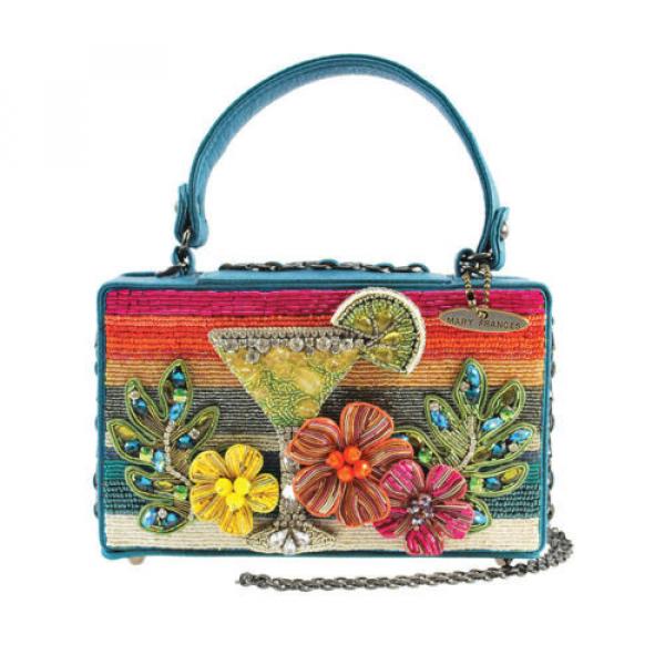 Mary Frances Handbag Beach Party Hand Beaded 3D Flower &amp; Leaf Purse Shoulder Bag #1 image