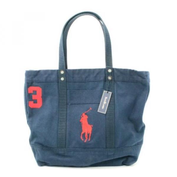 POLO RALPH LAUREN Big Pony Large Canvas Zipper Tote Travel Beach Bag Choose ONE #3 image