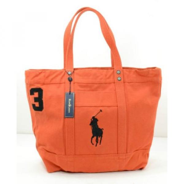 POLO RALPH LAUREN Big Pony Large Canvas Zipper Tote Travel Beach Bag Choose ONE #5 image