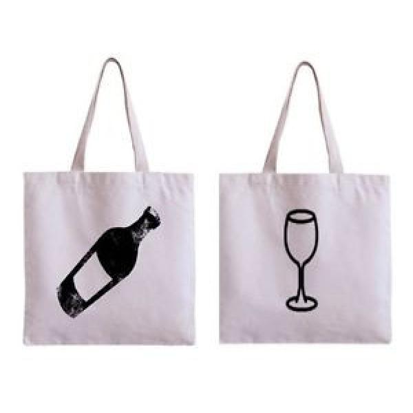 Wine Theme Canvas Tote Shopping Bag Wine Gift Wine Themed Gifts, Beach Tote #1 image