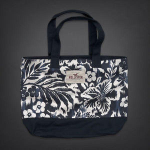 NWT Hollister Floral Navy blue tote bag beach tote #1 image
