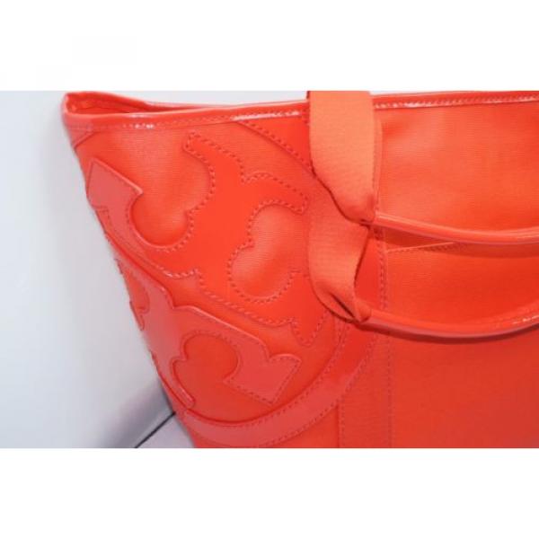 Tory Burch Small Beach Canvas Tote Handbag Bag Shoulder Poppy Red Bag NWT #3 image