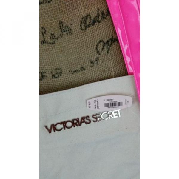 New with Tags Victoria&#039;s Secret Shoulder Bag Beach Travel Tote Canvas HOT Pink #4 image
