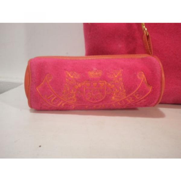 Juicy Couture Large Fabric Tote Bag/ Beach Tote  Pink w/ Orange Trim #2 image