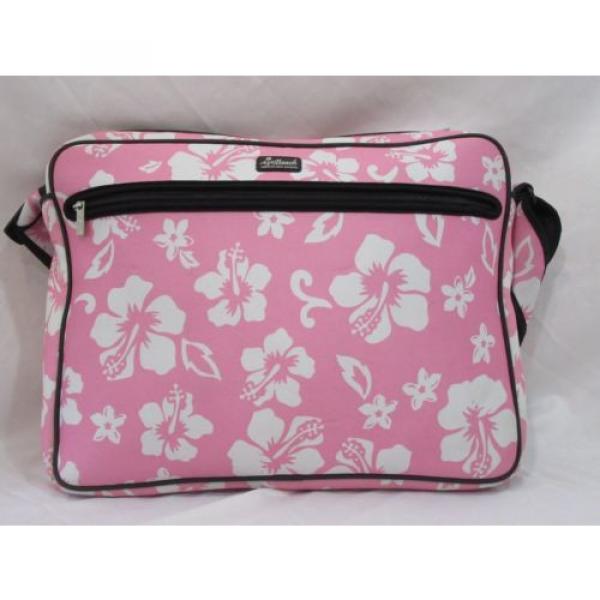 California Leash Company Tote CLC Beach Bag Neoprene Pink White Floral Large Sz #2 image