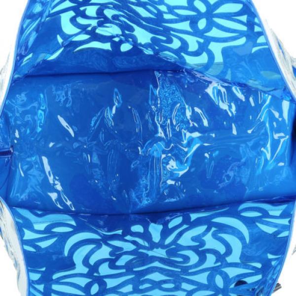 C&amp;G By CLERIC New Woman Grey Blue PVC Shopper Tote Shopping Beach Bag Handbag #4 image